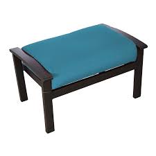 Allen Roth Atworth Brown Ottoman Lowes Com Brown Ottoman Ottoman Blue Cushions