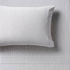 Black And White Striped Sheet Set Twin Boxter Stripe Sheet Set In 2020 Striped Sheets Sheet Sets Striped Bed Sheets