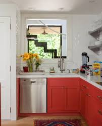 Check Out These 16 Inspiring Ways To Use Red In The Kitchen Red Kitchen Cabinets Kitchen Cabinet Trends Repainting Kitchen Cabinets