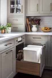 A kitchen sink can be an important focal point for a kitchen. Custom Trash Pullout With Extra Storage Bin Farmhouse Kitchen New York By Studio Dearborn Houzz