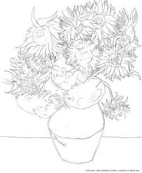 Find the perfect sunflowers by van gogh stock photo. Free Art History Coloring Pages Sunflower Coloring Pages Van Gogh Coloring Famous Art Coloring