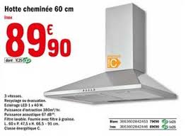 Offre Hotte Cheminee 60 Cm Chez Brico Depot