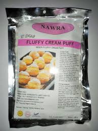 Sejukkan cream puff sebelum dimasukkan cream custard. Tepung Fluffy Cream Puff Nawra Food Ingredients