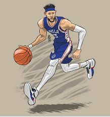 Pin By Al Hughes On Basketball Art Basketball Art Ben Simmons 76ers