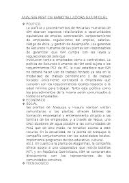 Con el análisis pest comprendes el entorno empresarial sobre el que se mueve una empresa. Doc Analisis Pest De Embotelladora San Miguel Luz Chambi Academia Edu