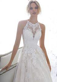Af Couture By Morilee 1702 Kayleigh Lace Halter Ball Gown Wedding Dres Off White Backless Wedding Dress Wedding Dresses Lace Wedding Dresses