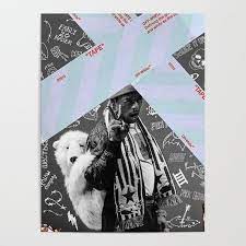 Melyar luv is rage 2 album cover boutique wall tapestry pop art retro micro microfiber peach peach home decoration 60x51inch. Lil Uzi Vert Luv Is Rage 2 Poster Exclusive At Wallart Eshop