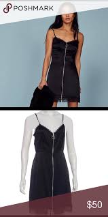 Reformation Black Silk Slip Dress With Lace Trim In 2020 Lace Dress Silk Slip Dress Silk Slip