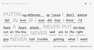 Luckily, if you know some of the lyrics, it's pretty easy to find the name of a song by the words. Heart Attack Lyrics Demi Lovato Lyrics Music Lyrics Song Lyrics