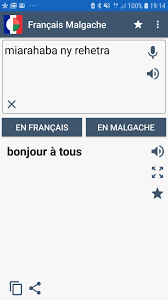 U sirviziu gratisu di google traduci subitu parolli, infrasati è paghjini web da l'inglesi à più di 100 lingui. Traducteur Francais Malgache For Android Apk Download