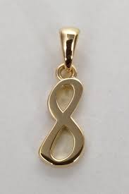 14k Gold Charm Pendant 8 Number Pendant Necklace Handmade Etsy Yellow Gold Pendants Pendant 14k Gold Charms