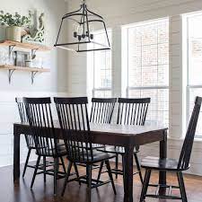 They're made from solid rubberwood, and feature tapered and splayed legs. 20 Modern Farmhouse Dining Rooms That Will Transport You To The Countryside