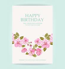 Download printable happy birthday cards in high quality pdf format. Birthday Card Flowers Happy Vector Images Over 16 000