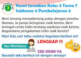 Check spelling or type a new query. Lengkap Kunci Jawaban Kelas 3 Tema 7 Subtema 4 Pembelajaran 3 Simple News Kunci Jawaban Lengkap Terbaru