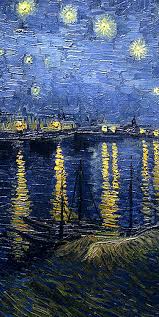 Vincent Van Gogh Starry Night Over The Rhone Detail Center Dipinti Artistici Arte Di Van Gogh Sfondi