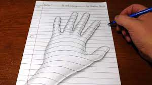 Every finger is made up of multiple cylinders and the box of the central form also needs to be drawn in perspective. How To Draw A 3d Hand Trick Art Optical Illusion Youtube