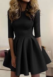 Simple Yet Stylish This Black Dress Features With Half Sleeve And Pleated Design Whether Going Clubb Mini Dress Fashion Mini Dress With Sleeves Fancy Dresses