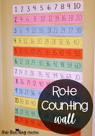 Rote Counting Wall With Sentence Strips This Reading Mama
