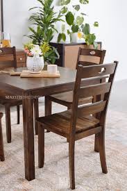 5 piece metal square dining table glass tabletop and 4 fabric chairs set kitchen. Five Piece Casual Dining Set In Medium Brown Mathis Brothers Furniture