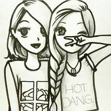 Bff Dibujos De Mejores Amigas Faciles De Hacer Novocom Top Imagen de dibujos de mickey y minnie para descargar, imprimir y copiar con un lapiz. bff dibujos de mejores amigas faciles