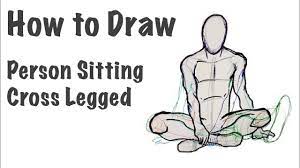 Person sitting cross legged reference. Person Sitting Cross Legged Drawing Step By Step Youtube