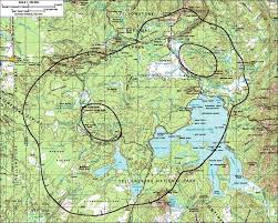 Outlines Of Calderas In The Yellowstone Area National Parks Map Yellowstone National Park Map