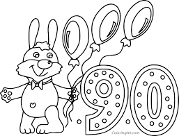We have simple images for younger coloring fans and advanced images for adults to enjoy. Happy 90th Birthday Coloring Page Coloringall