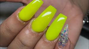 Love coffin nails but not the long length? Neon Yellow Coffin Nails Youtube