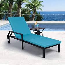 The Perfect Aecojoy Adjustable Outdoor Chaise Lounge Chair Rattan Wicker Patio Lounge Chai Pool Lounge Chairs Outdoor Chaise Lounge Chair Lounge Chair Cushions