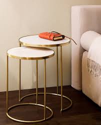 Image 6 Of The Product Gold Marble Nest Of Tables Set Of 2 Furniture Gold Coffee Table Interior Decor Art