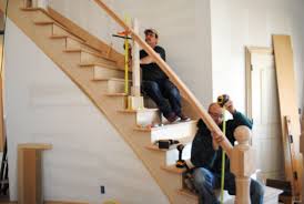 The guard is required wherever the walking surface is higher than 30 above grade and must be a minimum of 36 in height and a 4 diameter ball cannot pass through it. Curved Stairs Part Two Thisiscarpentry