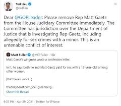 Matt gaetz of florida's days in congress appear to be very, very, very numbered. Bnwnzuig Lbyzm