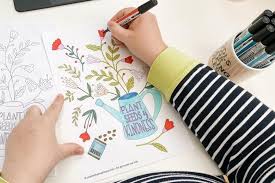One picture has a boy sharing a slice of cake. Plant Seeds Of Kindness Colouring Page Mum In The Madhouse