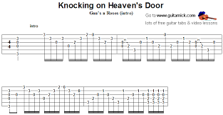 How To Play Knocking On Heavens Door On Guitar Knocking On Heaven S Door Guitar Intro Tab Guitar Tabs Guitar Guitar Lessons