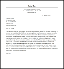 Professional Food Server Cover Letter Sample Writing Guide Resume Now