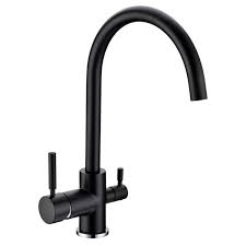 Bei verwendung eines kombinierten wasserhahns für trinkwasser der wasserhahn hat auch anschluss zubehör universell für viele spülbecken und wasserfilter osmose anlagen. Drei Wege Wasserhahn Rainbow Schwarz Neues Wasser