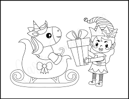 Keep your kids busy doing something fun and creative by printing out free coloring pages. Cute Christmas Unicorn Coloring Pages Free Printables Cassie Smallwood