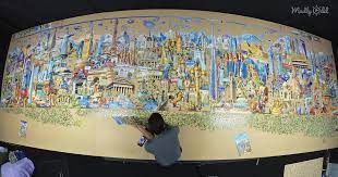 The colors and pictures are the most crisp, realistic images ever created in a puzzle! Extremely Satisfying Aerial Footage Of 42 000 Piece Jigsaw Puzzle Getting Completed