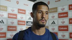 William Saliba when asked if he thinks he is the best defender in the  world: “I think I am one of the best, but not yet the best defender in the  world.