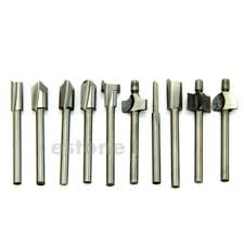 Gratis Pengiriman Kayu Hss Router Bits Cutter Penggilingan Fits Dremel Rotary Alat Set 10 Pcs 1 8 3mm Dremel Rotary Tool Wood Cutter Router Bits