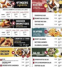 So was it worth the wait for 4fingers. 4fingers Crispy Chicken Menu Menu For 4fingers Crispy Chicken Mid Valley City Kuala Lumpur