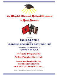 How do i become a moorish american? Official Proclamation Of Real Moorish American Nationality Black And White Edition Prepared For Public Distribution Drew Ali Noble Prophet 9781502589095 Amazon Com Books