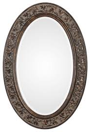 Oil rubbed bronze bathroom mirrors are known to maximize the bathroom's sense of space. Janelle Transitional Aged Bronze Oval Wall Mirror Traditional Wall Mirrors By Innovations Designer Home Decor Accent Furniture Houzz