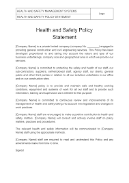 Construction Company Health And Safety Policy Statement In 2020 Safety Policy Health And Safety Safety Management System