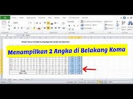 Cara Membuat 2 Angka Dibelakang Koma Pada Excel Secara Otomatis Di 2020 Papan