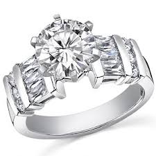 Maybe you would like to learn more about one of these? Round Baguette Moissanite Engagement Ring Setting 0 85ct Eng322a Moissaniteco Com