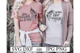 Download Mother Daughter Svg File Matching Shirts Svg Butterfly Svg 385145 Svgs Design Bundles