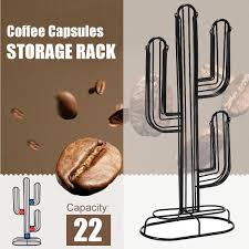 Fill your cart with color today! 22 Cups Cactus Shape Coffee Capsules Holder Stand Dispenser Rack Espresso Capsule Display Stand Storage Organizer Black Newegg Com