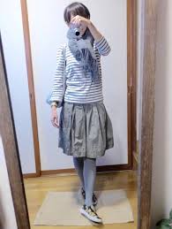 10月1日 orcivalボーダーにふんわりスカートとボーダー過去コーデまとめ fashion clothes casual outfits
