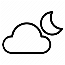 Cloudy Moon Night Weather Icon Download On Iconfinder Weather Icons Icon Cloudy